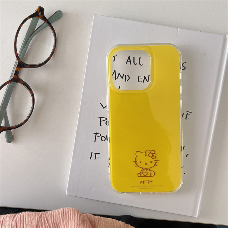 Nicho ins línea de color sólido kt Apple 16ProMax colgante 14 funda para teléfono móvil para Apple 15P pareja 13 nuevo