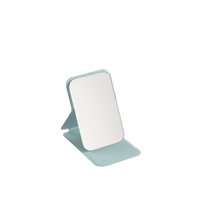 Espejo plegable, espejo de maquillaje para colocar en la mesa, espejo de tocador de escritorio para dormitorio de estudiantes, espejo portátil con tapa abatible.