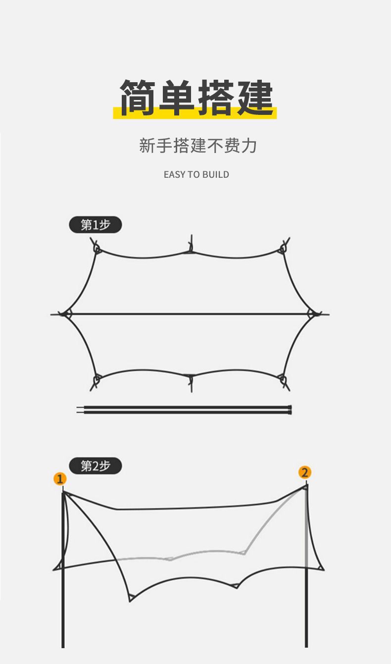 Outdoor Canopy Tent Hexagon Canopy Windproof Rainproof Awning Portable Picnic Outings Canopy Cloth