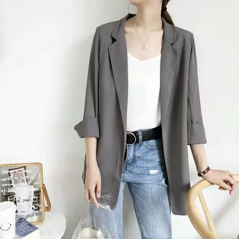 Shiffon summer thin classic suit jacket, Korean style, sun protection