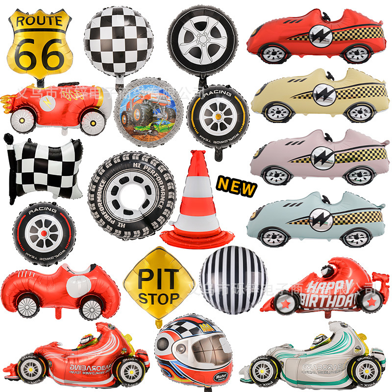Cross-Border New Racing-Themed Balloons, Traffic Light, Helmet, F