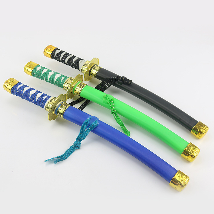 Fabricantes de niños ninja armamento juego de juguetes japoneses samurai accesorios de plástico espada samurai