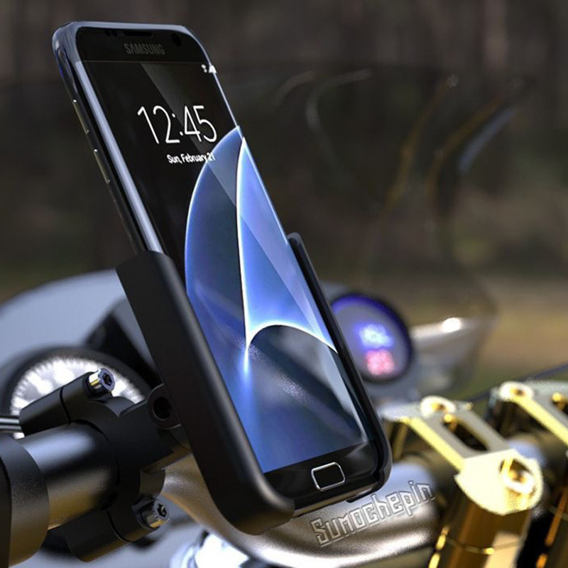 Soporte de teléfono móvil de automóvil eléctrico de aleación de aluminio, espejo retrovisor de motocicleta, metal para llevar, navegación, soporte de teléfono móvil, fabricantes mayoristas