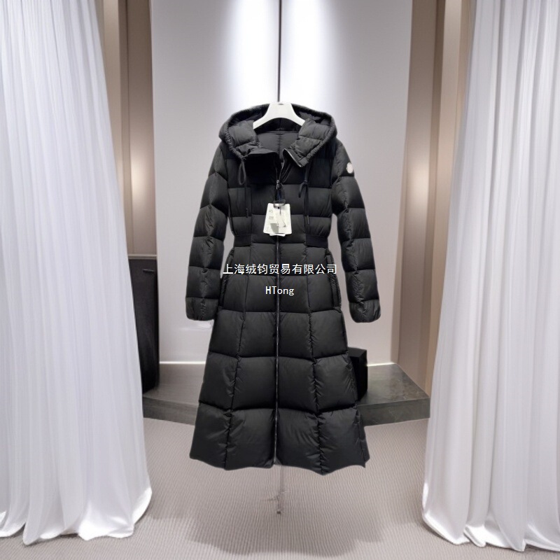 High Version Hooded down Jacket Runaway Princess Extra Long Women's Waistband over the Knee Faucon Thickeneded Warm Winter Jacket