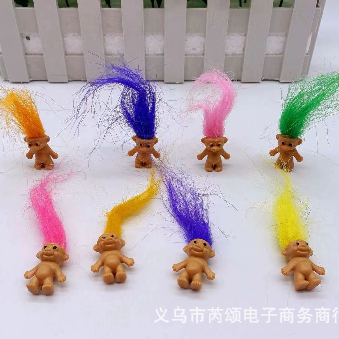 Волшебные волосы, кукла-эльф, мини-кукла-клоун с длинными волосами, монохромная кукла с волосами, пластиковая маленькая игрушка Gacha, внешняя торговля