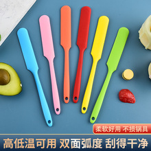 厂家现货彩色烘焙工具硅胶刮刀一体式巧克力黄油奶油搅拌刀抹平刀