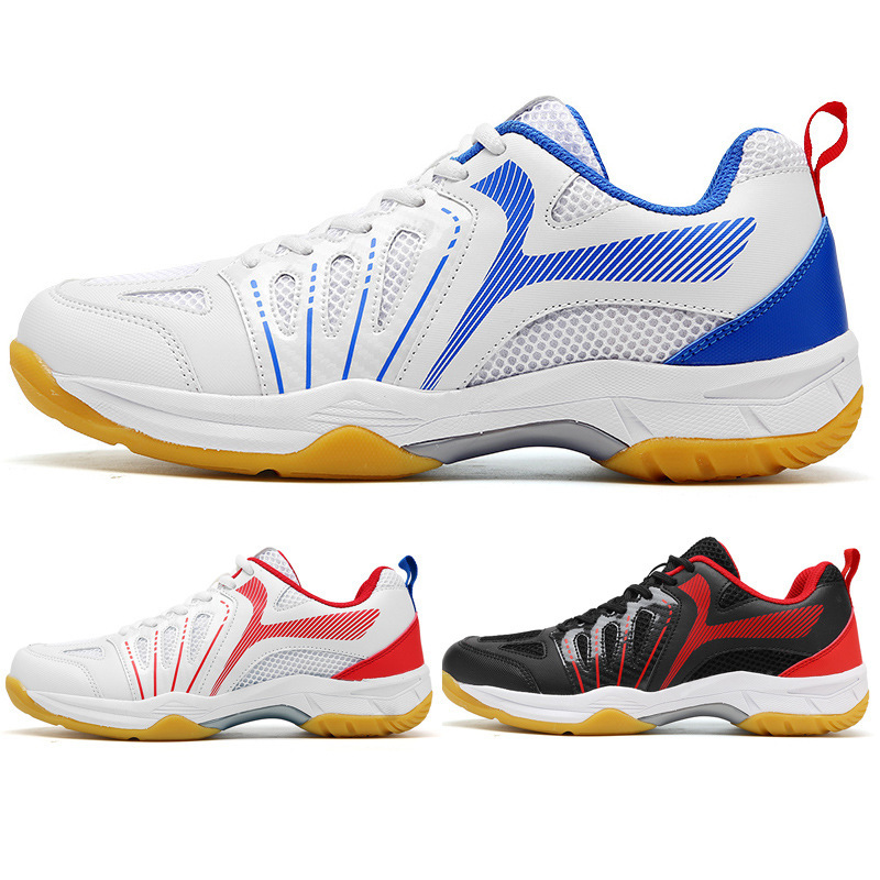 Badminton Shoes Men's and Women's Breathable Sports Shoes Competition Training Volleyball Shoes Beef Tendons Transparent Bottom Tennis Shoes