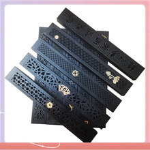 ➺黑檀木镶嵌黄杨木香盒实木镂空卧香炉木质熏香炉香道用品香