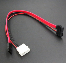 笔记本光驱转台式机转接线 串口SATA7+6数据电源连接线