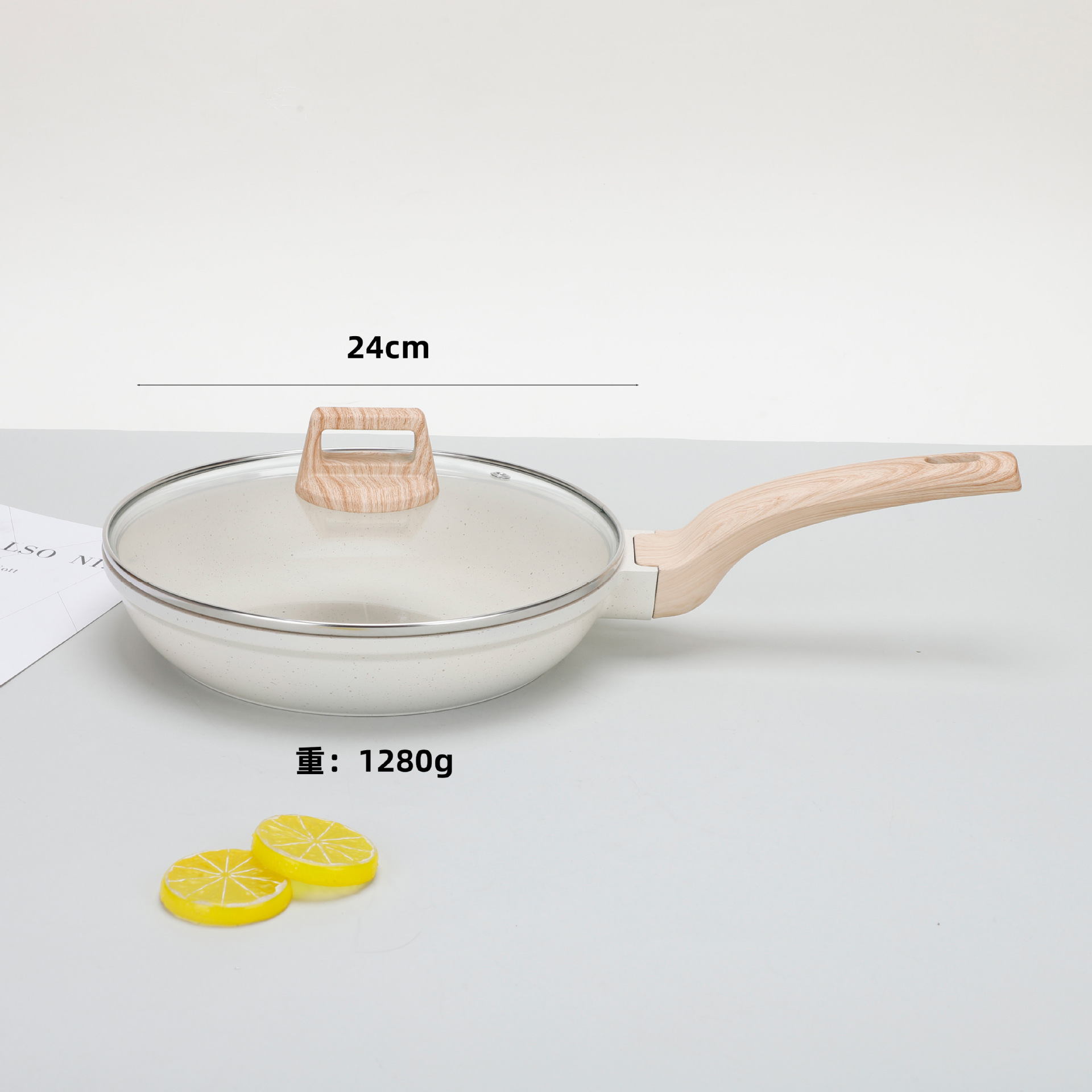24cm 프라이팬 + 유리뚜껑