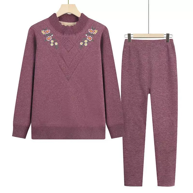 Женщины среднего и пожилого возраста зимняя одежда мама комплект термобелья