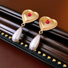 Retro earrings, advanced fashionable accessory, high-quality style, wholesale