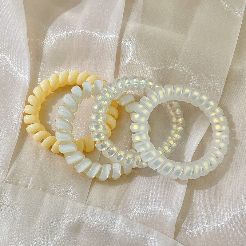 Línea telefónica bucle de cabello para mujeres 2025 nuevo alto valor facial de cabello de alta calidad cuerdas de cabello de banda de goma cuerdas de cuero al por mayor