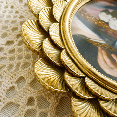 5ZV7 Wholesale Retro American Lightweight Luxury Angel Small Frame French Style Living Room Dining Room Combination Decorative Painting European Wall Art