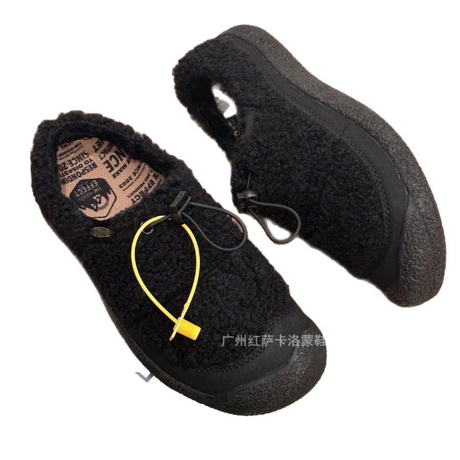 Zapatos Pitian transfronterizos de otoño y invierno SLIDE Cohn cordero zapatos de mujer calentados zapatos de lana al aire libre