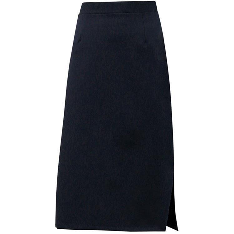 (High Quality) Summer Thin A-line Skirt with Side Slits, Draped Effect, Elastic Waist, Mid-Length, Casual, Black (High Quality) Summer Thin A-line Skirt with Side Slits, Draped Effect, Elastic Waist, Mid-Length, Casual, Black