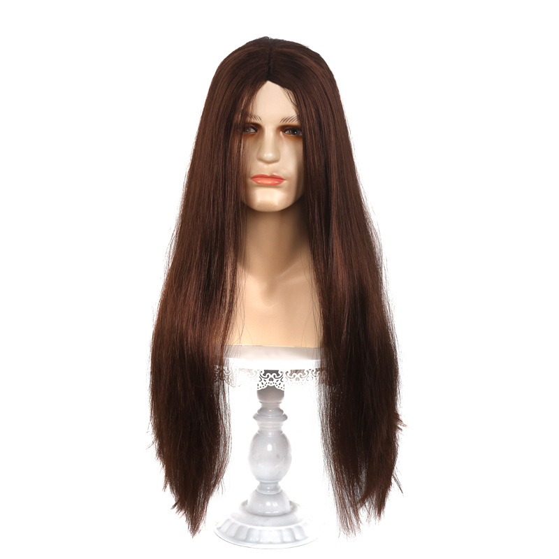 짙은 갈색 생머리