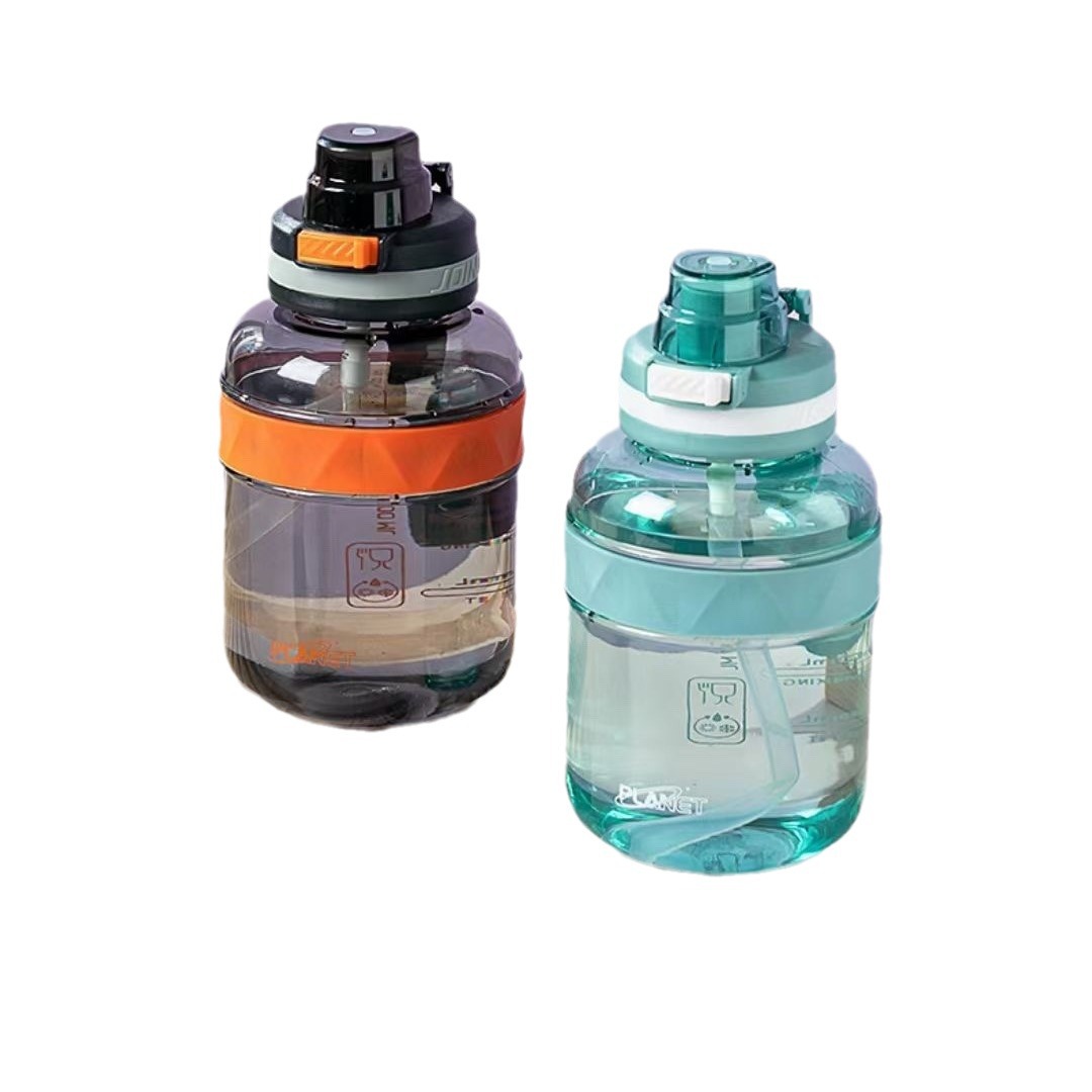 Yitong nueva taza de agua deportiva de gran capacidad taza de plástico de verano estudiantes de oficina adultos hervidor de agua portátil de paja