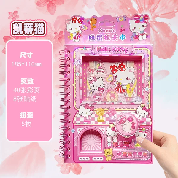 A7 Planner with Pop-Up Mechanism, Coil Notebook, Sticker Art Diary, Thickened Notebook, Birthday Gift Notebook
