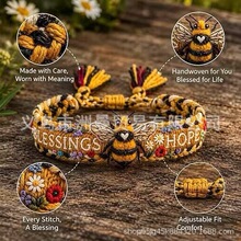 �羳�۷�Handmade Honey Bee Woven Bracelet���{�����