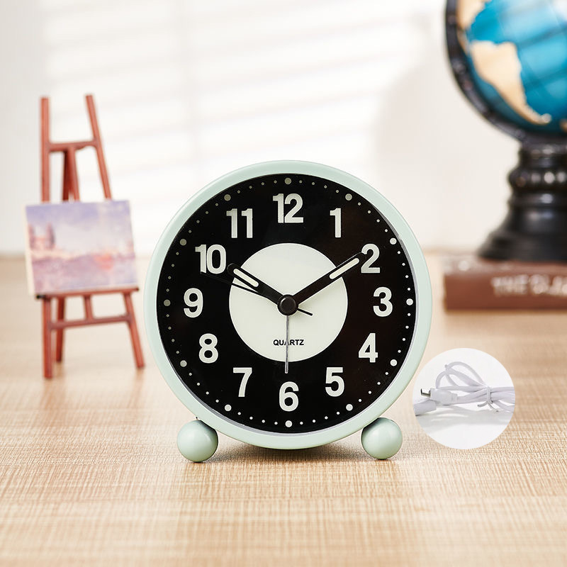 Directo de fábrica moderno simple reloj despertador de moda niños estudiante reloj despertador dormitorio luminoso mudo escaneo reloj despertador de carga