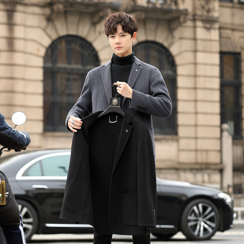 Double-Sided Woolen Blazer Men's Thickeneded Outwear Short Spring & Fall Handsome Casual Warm Small Suit Double-Sided Woolen Blazer Men's Thickeneded Outwear Short Spring & Fall Handsome Casual Warm Small Suit
