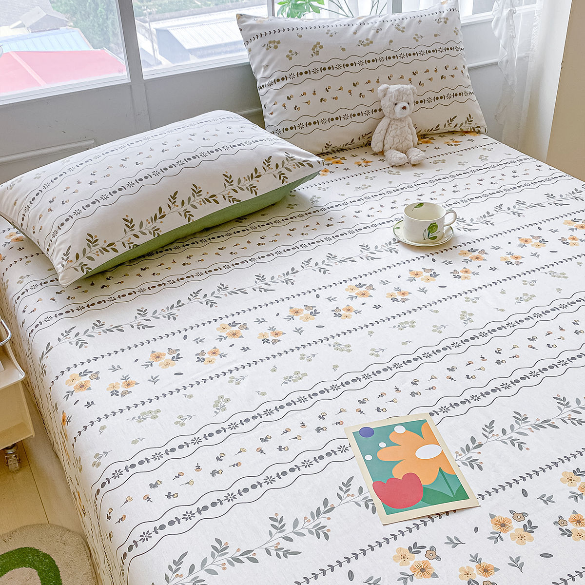 100% sábanas de algodón sábanas de algodón sábanas de primavera y otoño dormitorio de estudiantes sábanas de colchón Kang