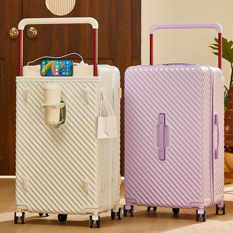 Five-Wheeled Suitcase with Large Capacity, Stylish Design, Sturdy and Durable, Password-Protected Luggage for Men, Women, and Students