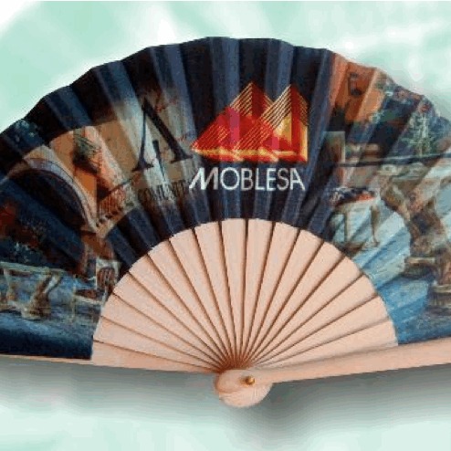 Contenido puede ser personalizado producción pintura hueso Lotus hueso de madera ventilador de superficie de producción español ventilador 23cm ventilador de madera