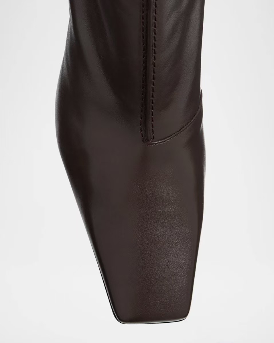 Talons hauts grande taille, talons épais, carrés, bottes courtes jusqu'aux genoux, bottes hautes, bottes de chevalier_voghion.com