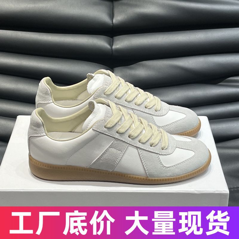 Margiela Couple Shoes Mm6 German Training Shoes New Model First-Layer Cowhide Wear-Resistant Non-Slip Comfortable Casual Sneakers Women's Shoes