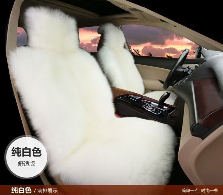 冬の車のウールクッションオーストラリア産ピュアウールカーパッド毛皮一体型ユニバーサルシートクッションシートカバー暖かい豪華な|undefined