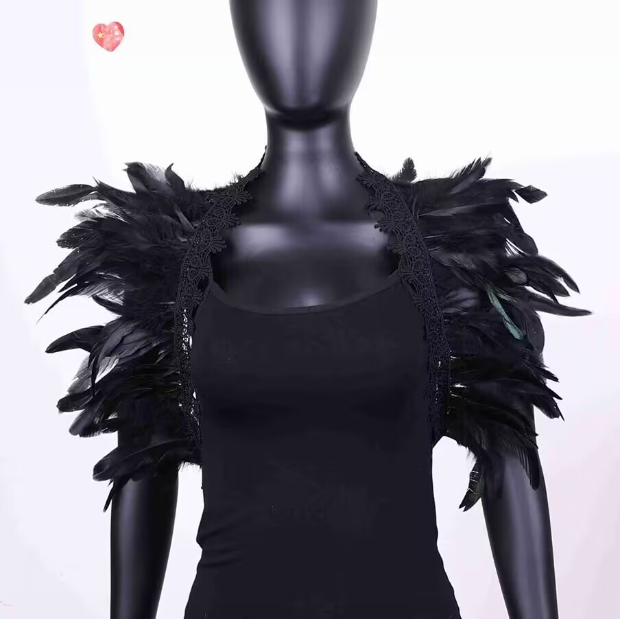 Directo DE FÁBRICA DE Amazon de suministro transfronterizo Festival bola del partido Chaleco de plumas mantón ropa del Cabo