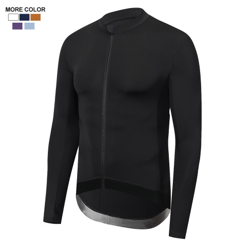 Cross-border exclusive long-sleeved cycling suit high elasticity PRO competitive version road bike plain thin cycling suit Amazon bestseller