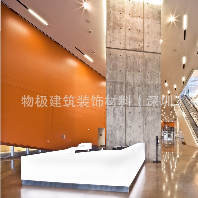 bfom树脂玻璃透光杜邦和纸冰裂纹板彩色水晶金属饰面板厂家直供