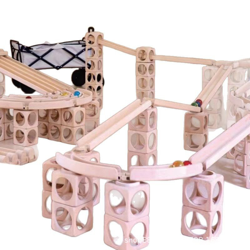 幼稚園大型トラックボールビルディングブロック無垢材大型知育玩具子供のビルディングブロック高架橋磁気|undefined