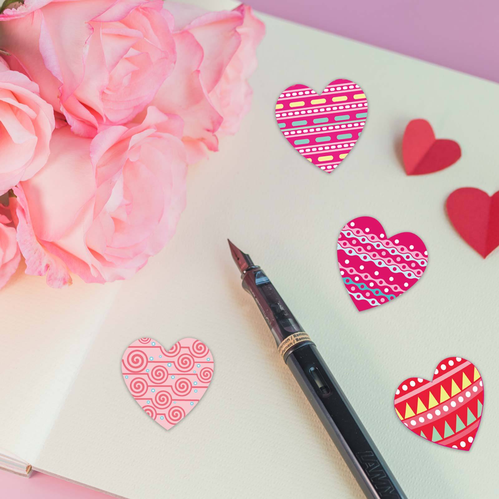 Día de San Valentín amor sobre sellado de regalo pegatinas