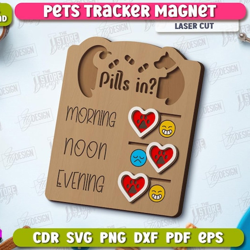 跨境新品 Personalized Pet Tracker 个性化宠物追踪器木质工艺品|undefined