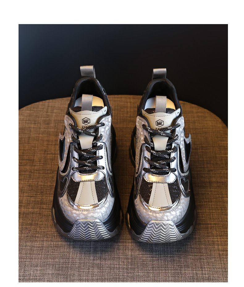 Giày sneaker nữ đế dày độn cao bên trong dáng nhỏ — Màu be chi tiết 22