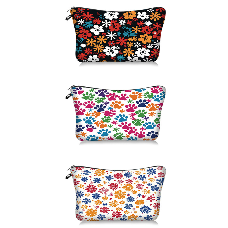跨境新款 五颜六色的图案印花化妆包 手拿收纳懒人便携旅行洗漱包