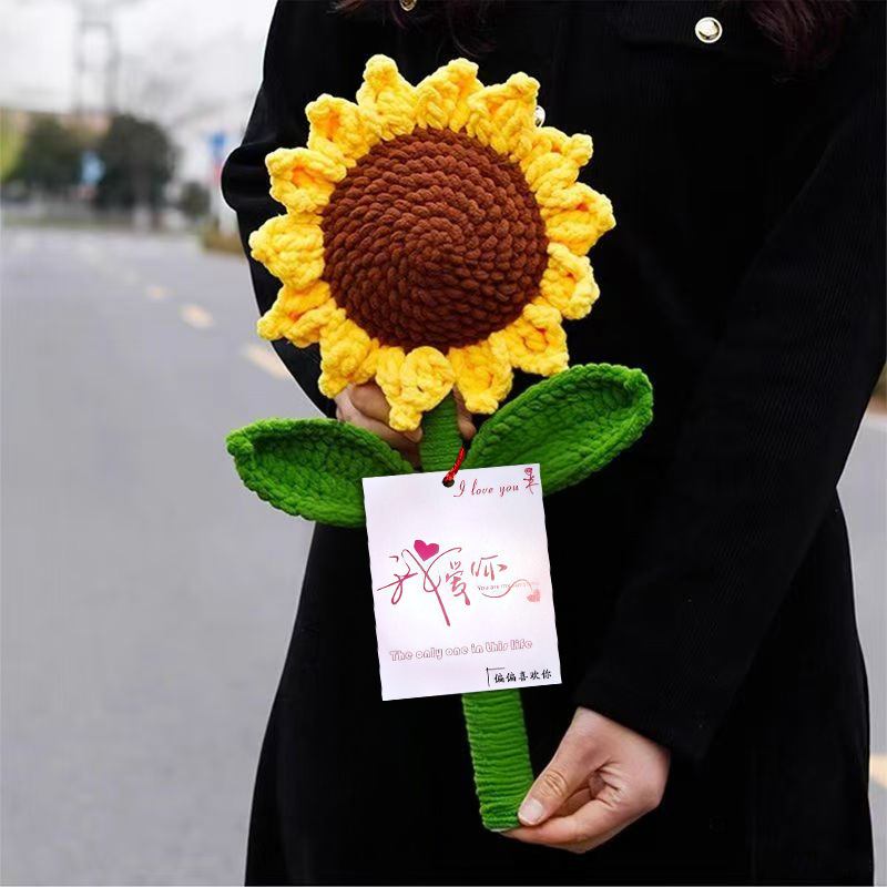 情人节礼物毛线编织花巨无霸玫瑰花束成品送女友闺蜜生日礼物2025|undefined
