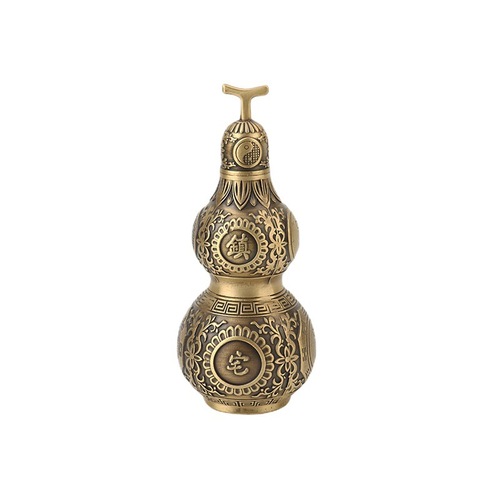 Manufacturers wholesale new copper gourd ornaments, open-cover copper gourds, machine-pressed gourds, handicrafts, Buddhist utensils, wholesale