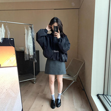 Hers一勺甜早秋新款复古英伦风简约经典百搭短款格子半身裙92248