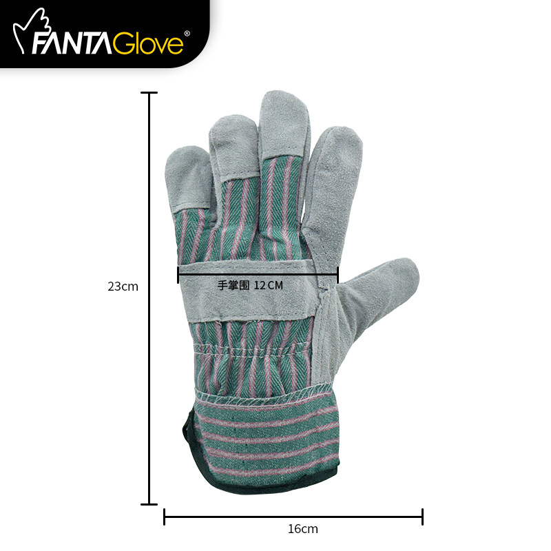 Guantes de cuero de vaca resistentes al desgaste, guantes de soldadura resistentes a la perforación, guantes de soldadura de soldadura de mano image 5