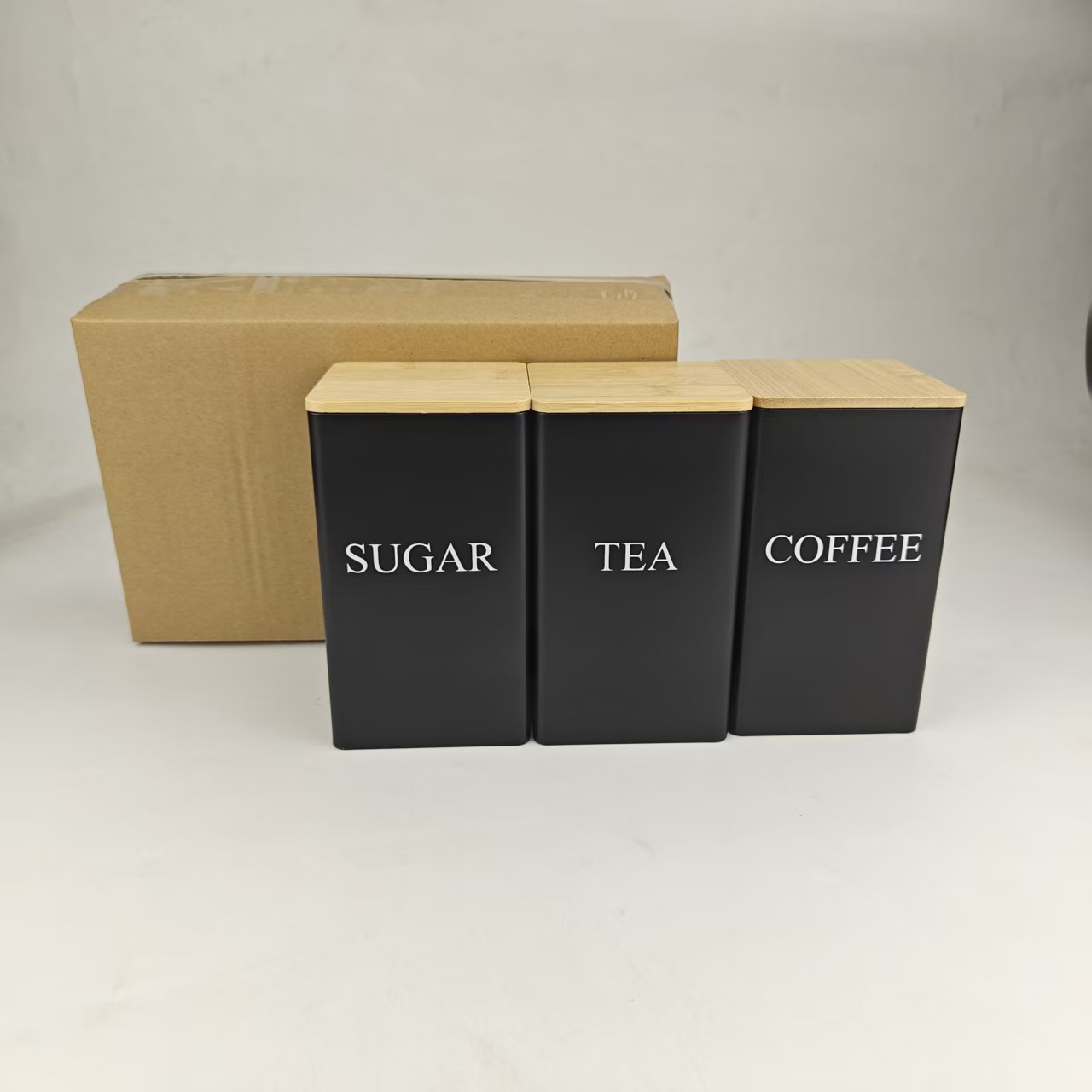 insTEA, COFFEESUGAR tres combinaciones de té, café, fruta, té, dulces, caja de lata, caja de regalo