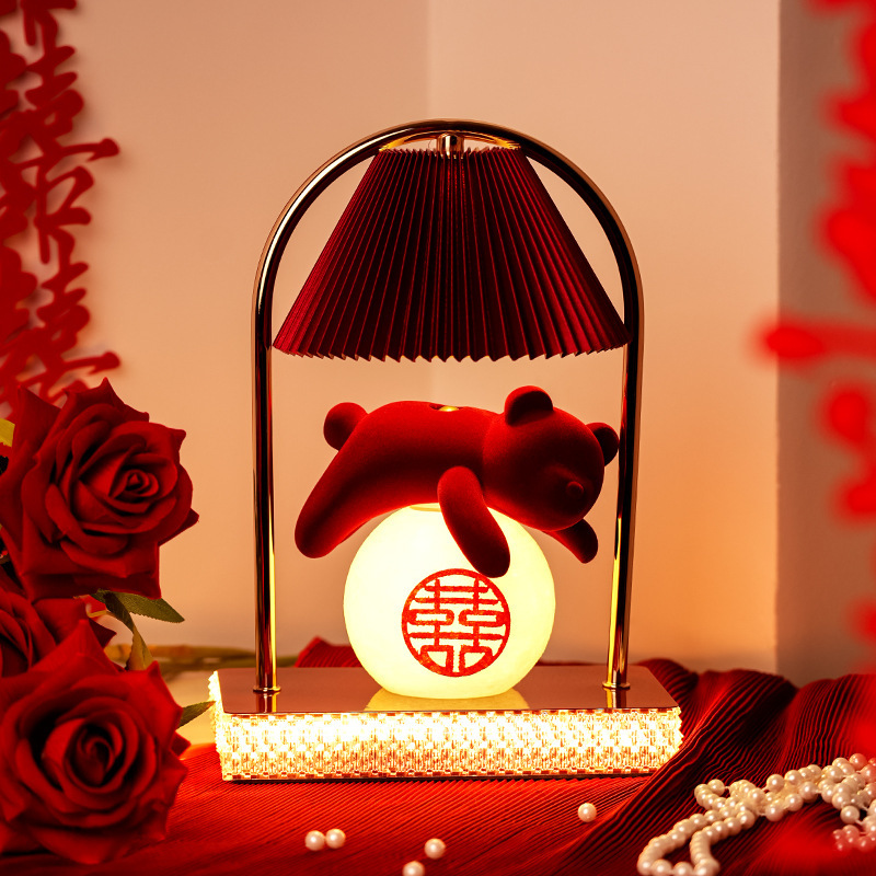 长明灯结婚一对礼物送新人婚房长命灯台灯喜灯新婚床头灯陪嫁实用|undefined