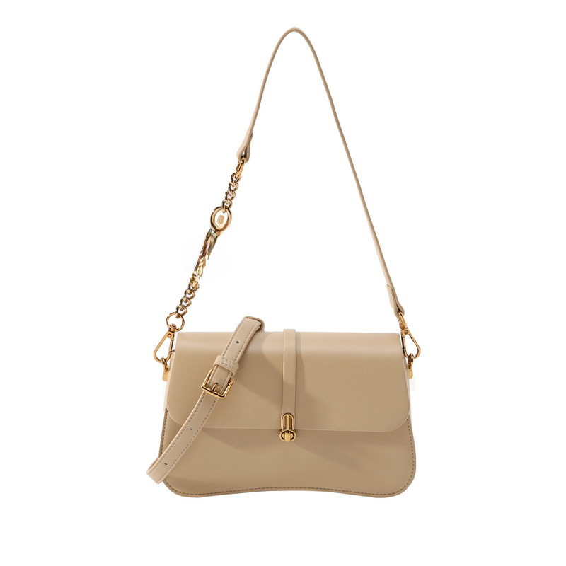 Bagage & Tassen Niche Design Tas High-end Sense Exquisite Melk Thee Kleur Okseltas Schoudertas Tas Tas voor Dames tassen_voghion.com