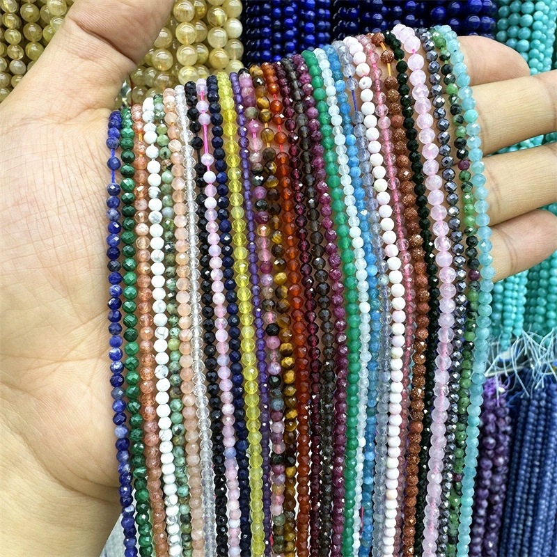 Jewelry Accessories Classification 1 Strand Diameter 3mm Diameter 4mm Natural Stone Agate Tiger Eye Geometric Jewelry Accessories Beads
