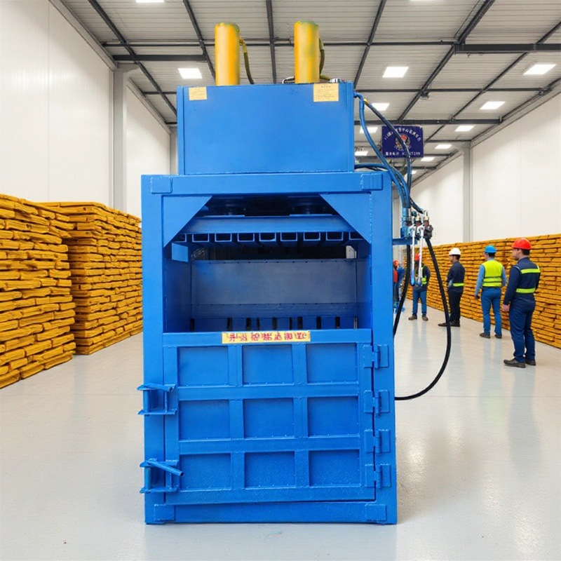 立式易拉罐压包机 废油漆桶压扁器 强力刨丝液压打包机现货