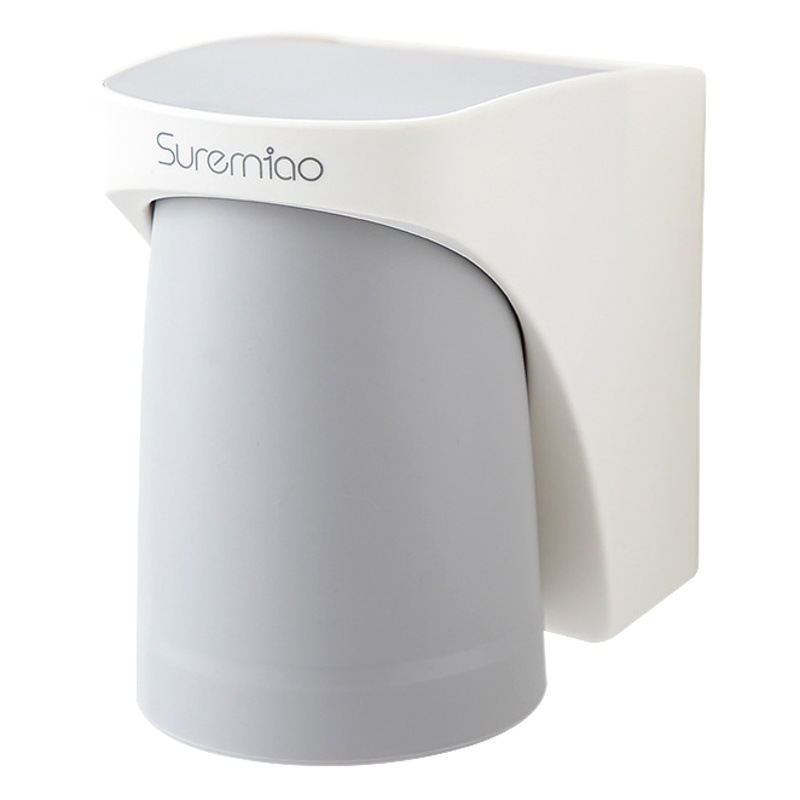 Toothbrush holder toilet non-perforated toothbrush rack three-in-one wash cup magnetic tooth cup toothpaste rack wholesale